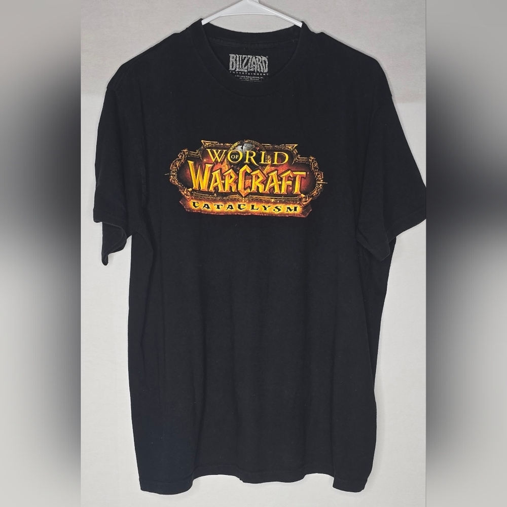 Blizzard World Of Warcraft Cataclysm Size Large Video Game Shirt Black